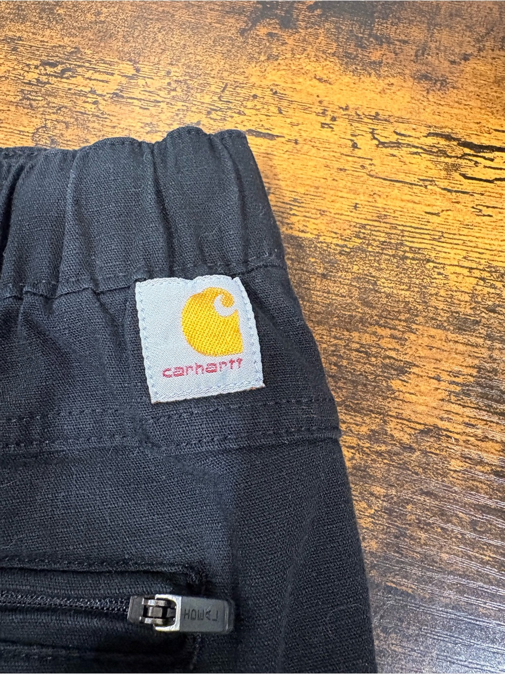 Carhartt Black Women's Elastic Waist Joggers with Logo Patch